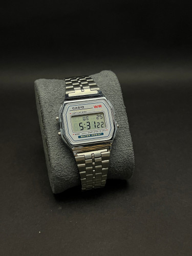 ساعت مچی مردانه کاسیو نوستالژی بند استیل نقره ای_صفحه سفید