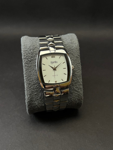 ساعت مچی مردانه Ajanta بنداستیل نقره ای _صفحه سفید