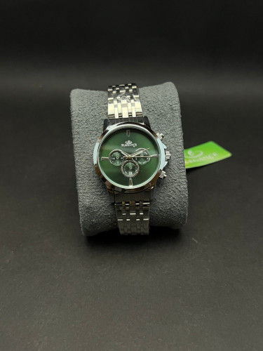 ساعت مچی زنانه الگانس طرح کرنو بنداستیل رنگ ثابت_ضدآب صفحه سبز